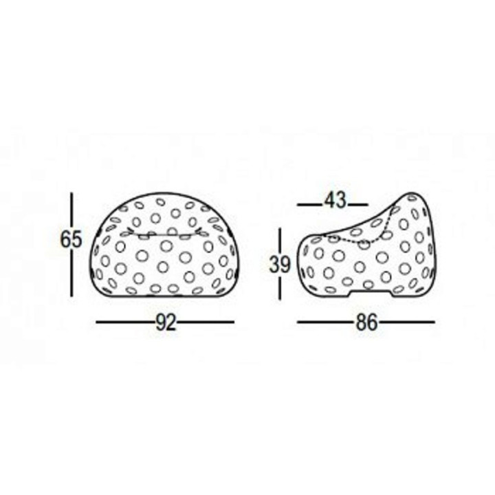 Fauteuil - airball - Plust - dimensions