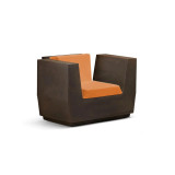 fauteuil-big-cut-plust taupe tissus orange