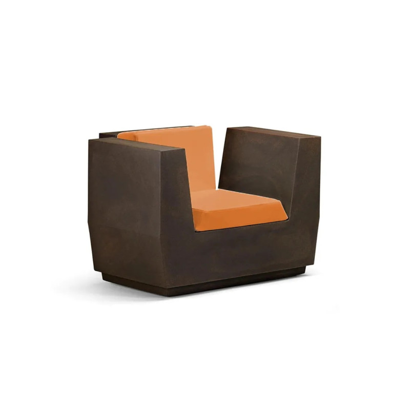 fauteuil-big-cut-plust taupe tissus orange