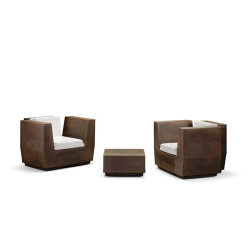 salon de jardin - BIG CUT - taupe sky blanc