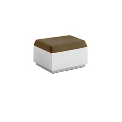Pouf avec coussin - BIG CUT - Plust blanc taupe