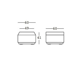 Pouf avec coussin - BIG CUT - Plust dimensions