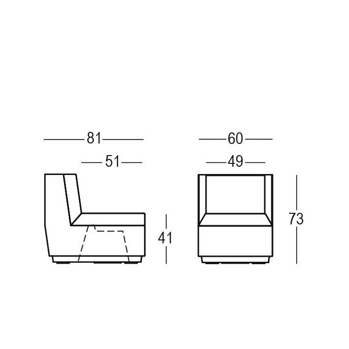 Assise de canapé lumineux - BIG CUT - Plust dimensions
