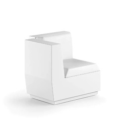 Angle de canapé - BIG CUT - Plust blanc sky blanc