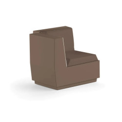 Angle de canapé - BIG CUT - Plust taupe tissus taupe