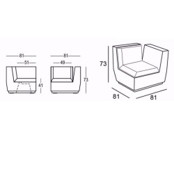Angle de canapé - BIG CUT - Plust dimensions