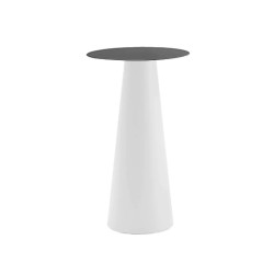 Mange debout avec plateau HPL - FURA - PLUST blanc plateau noir