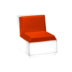 Assise de canapé - BIG CUT - Plust blanc orange