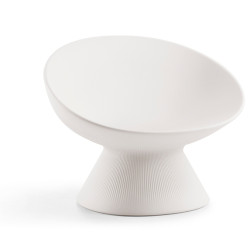 Fauteuil relax d'extérieur avec coussin - FADE - Plust_blanc