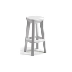 Tabouret de bar carré blanc
