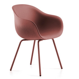 Fauteuil design avec pieds metalliques lava_high
