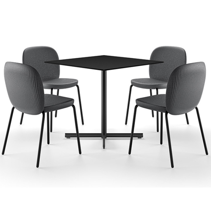 Chaise empilable avec pieds métalliques Set_dining