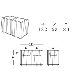 Comptoir traiteur avec bac à glace - FROZEN - plust - Dimensions