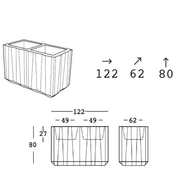 Comptoir traiteur avec bac à glace - FROZEN - plust - Dimensions