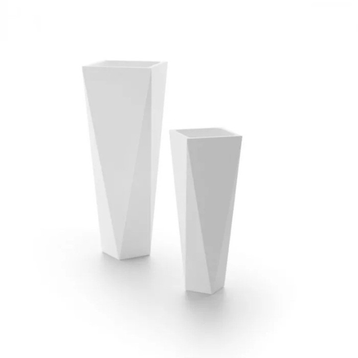 Vase d'intérieur et d'extérieur - DIAMOND - plust Blanc pur lumiere_U1