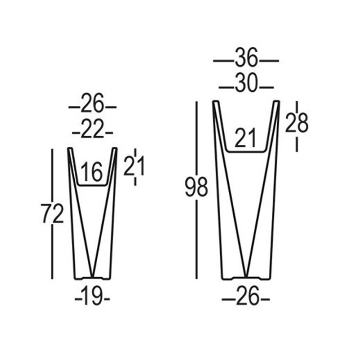 Vase d'intérieur et d'extérieur - DIAMOND - plust dimensions