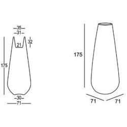 Vase haut - BUBA - plust - Dimensions
