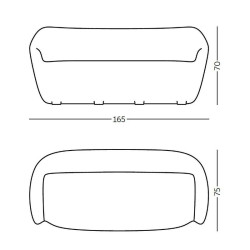 Canapé de jardin - REBORN - slide Dimensions