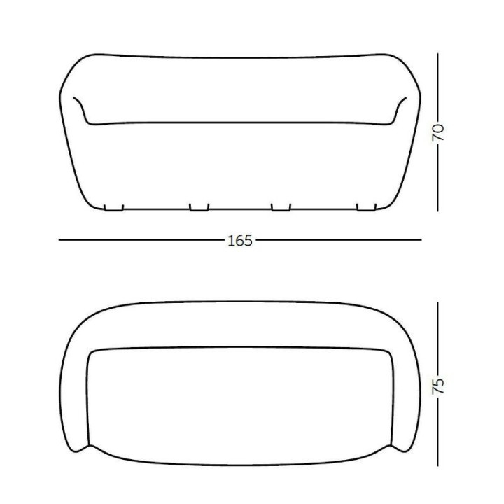 Canapé de jardin - REBORN - slide Dimensions