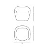 Fauteuil de jardin - REBORN - slide Dimensions