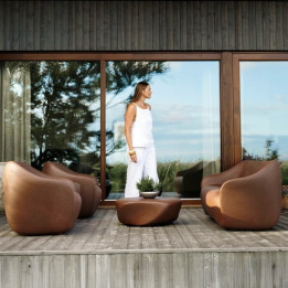 Salon de jardin - REBORN - slide en terrasse