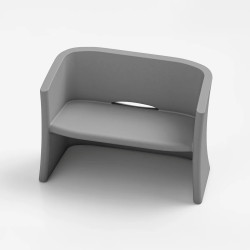 Canapé de jardin - BREEZE - LYXO Gris fer