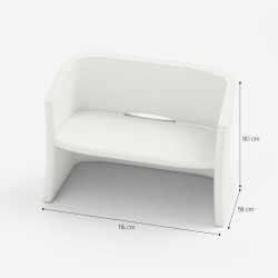 Canapé de jardin - BREEZE - LYXO dimensions