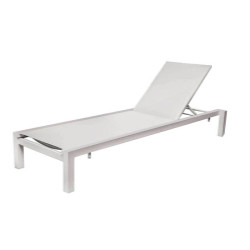 Transat inclinable 5 positions sur roulettes - UNA - TRESI