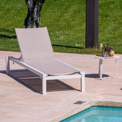 Transat inclinable 5 positions sur roulettes - UNA - TRESI