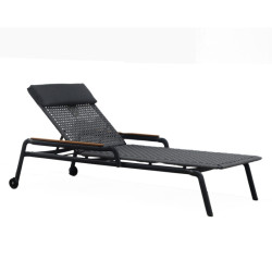 Transat de Piscine Aluminium & Bois - KAKAO - TRESI