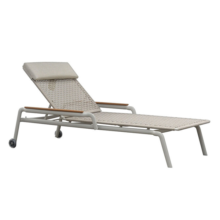 Transat de Piscine Aluminium & Bois - KAKAO - TRESI
