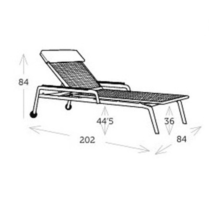 Transat de Piscine Aluminium & Bois - KAKAO - TRESI