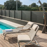 Transat de Piscine Aluminium & Bois - KAKAO - TRESI