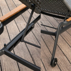 Transat de Piscine Aluminium & Bois - KAKAO - TRESI