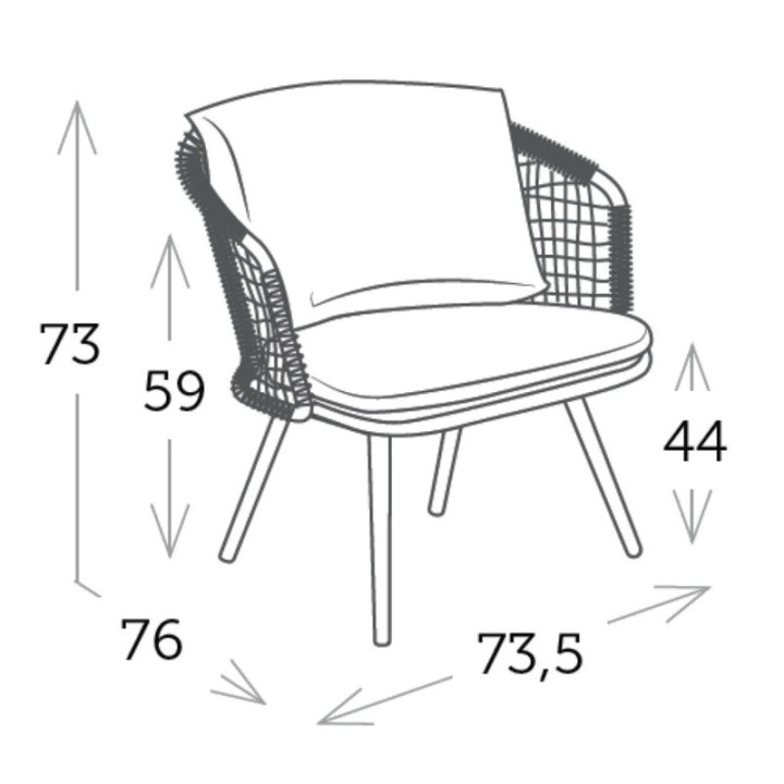 Fauteuil de jardin vintage - ATHENA - TRESI