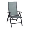Fauteuil inclinable 4 positions structure en aluminium, assise et dossier en toile - YORK - TRESI