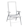 Fauteuil inclinable 4 positions structure en aluminium, assise et dossier en toile - YORK - TRESI