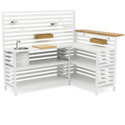 Cuisine d’extérieur design avec évier et bar intégré - MOMMA