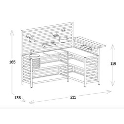 Cuisine d’extérieur design avec évier et bar intégré - MOMMA