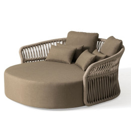 Lit de jardin rond en corde – confort et design extérieur - MITO - TRESI