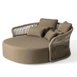 Lit de jardin rond en corde – confort et design extérieur - MITO - TRESI