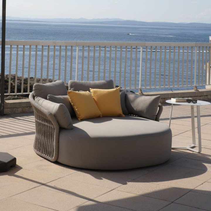 lit de jardin rond en corde – confort et design extérieur-DA803ROWH