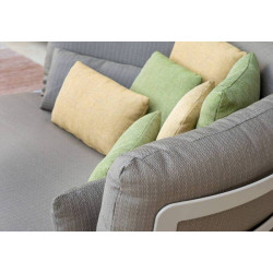 Lit de jardin rond avec plateau en teck – design et confort extérieur - CORVA - TRESI