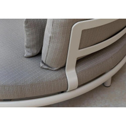 Lit de jardin rond avec plateau en teck – design et confort extérieur - CORVA - TRESI