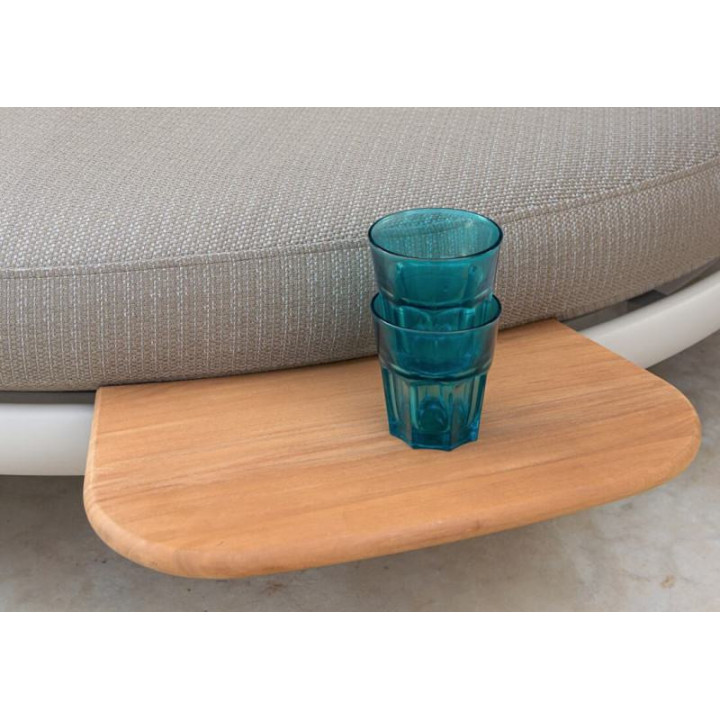 Lit de jardin rond avec plateau en teck – design et confort extérieur - CORVA - TRESI