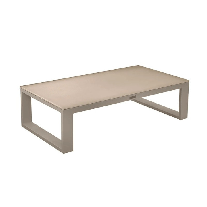 Table basse extérieure en aluminium et verre trempé - BELLUNO - TRESI