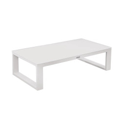 Table basse extérieure en aluminium et verre trempé - BELLUNO - TRESI