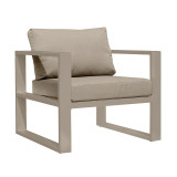 Fauteuil de jardin en aluminium avec coussins - BELLUNO - TRESI