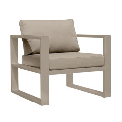 Fauteuil de jardin en aluminium avec coussins - BELLUNO - TRESI