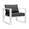 Fauteuil de jardin en aluminium avec coussins - BELLUNO - TRESI